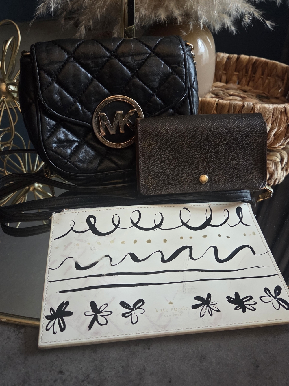 REHAB BUNDLE Authentic Louis Vuitton MK Crossbody Kate Spade Pouch